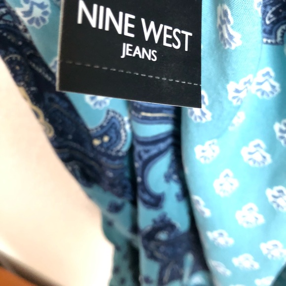 2xHP🎉Nine West 🦋 Paisley Blouse - Picture 15 of 15